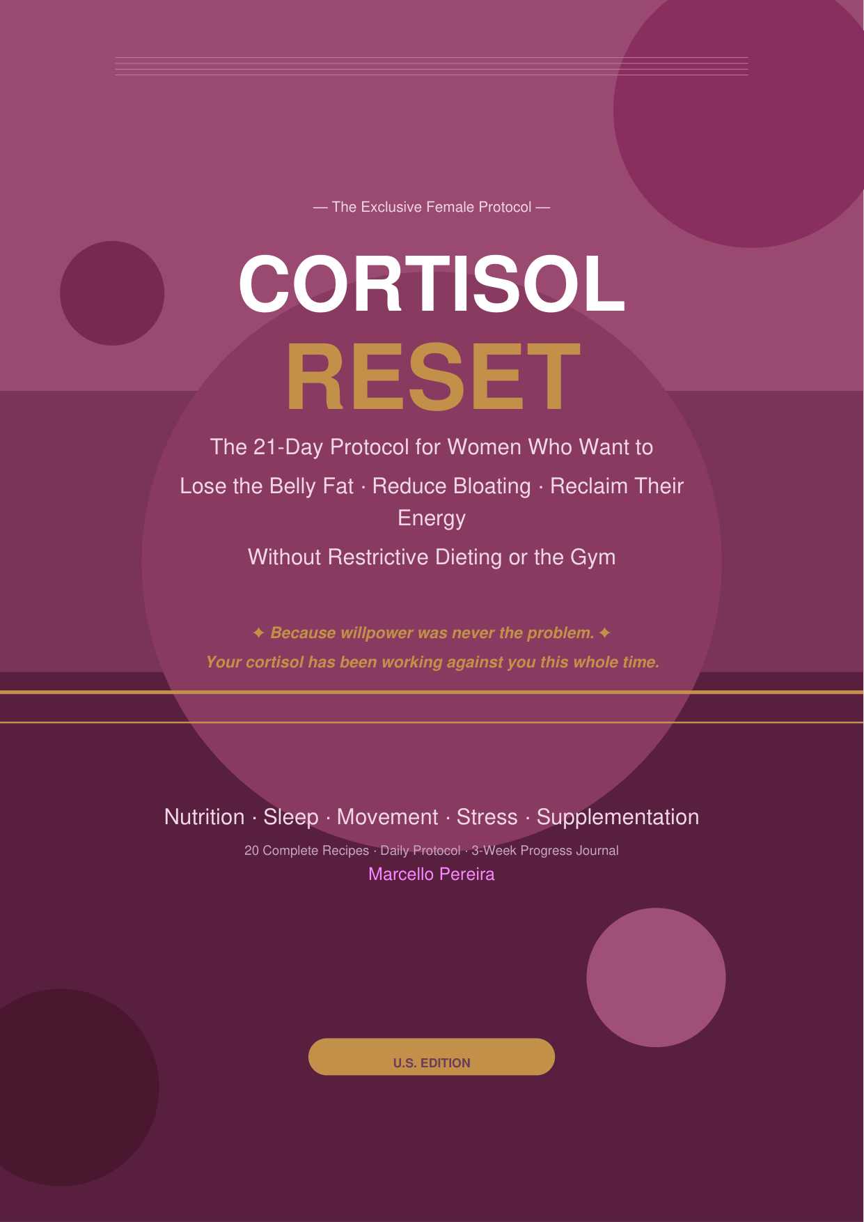 Cortisol Reset — The 21-Day Female Protocol (e-book cover)